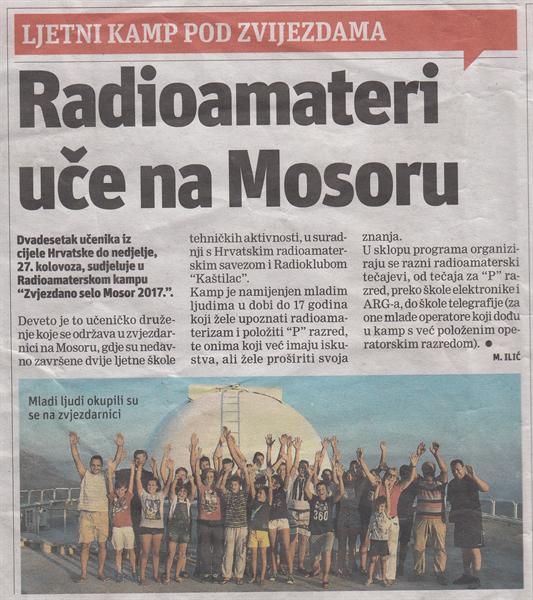 Radioamateri uče na Mosoru